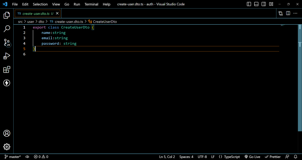 How to create a simple CRUD operation in NestJs? 2