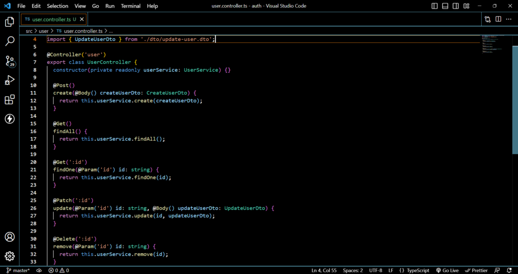 How to create a simple CRUD operation in NestJs? 4
