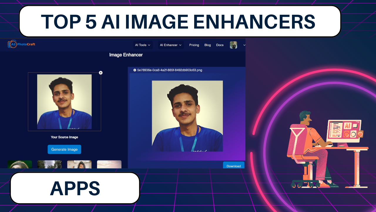 featured image of top 5 ai image enhancer apps