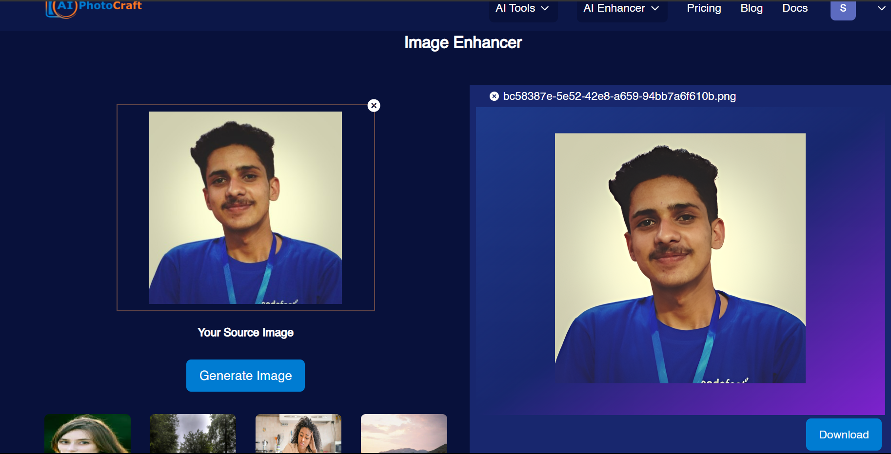 Result of AI Image Enhancer