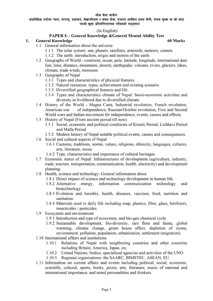 Nayab Subba Syllabus Download  Loksewa Aayog 2081 [Updated]