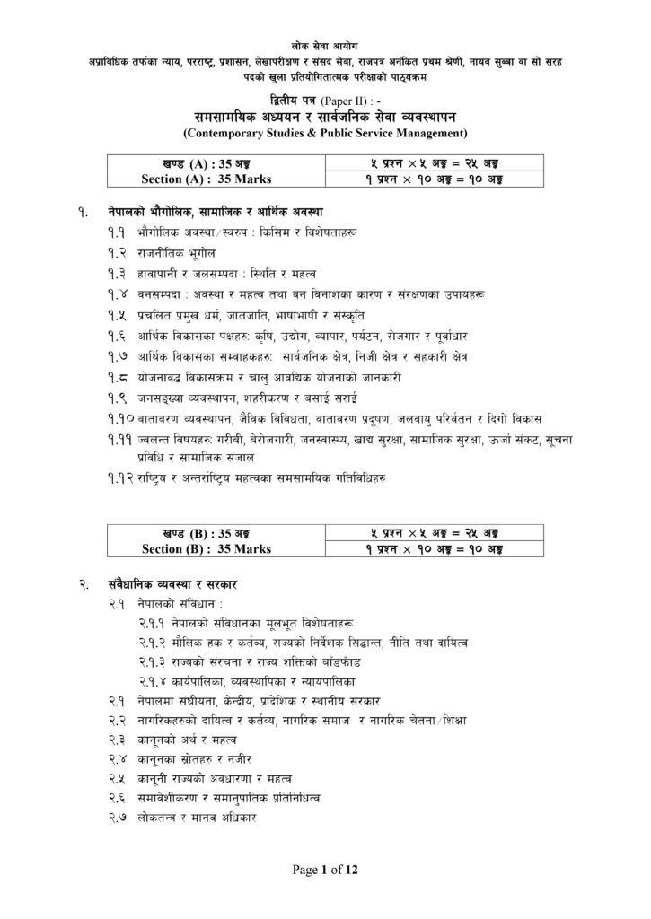 Nayab Subba Syllabus Download | Loksewa Aayog 2081 [Updated] 6