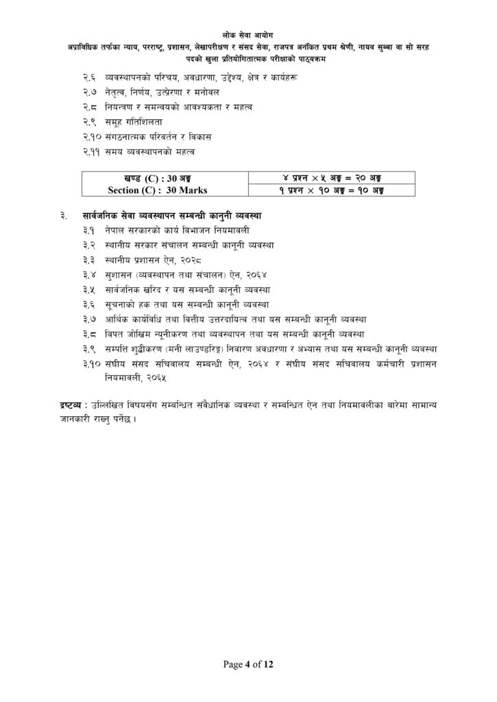 Nayab Subba Syllabus Download | Loksewa Aayog 2081 [Updated] 9