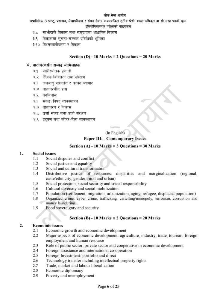 Branch Officer Syllabus Download | Loksewa Aayog 2081 1