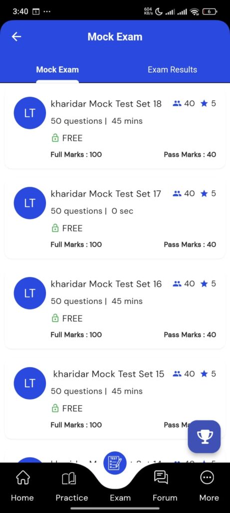 EASY STEPS TO ATTEMPT MOCK EXAM IN LOKSEWA TAYARI APP 4